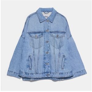 NWT. Zara Oversized Denim Jacket. Size S.